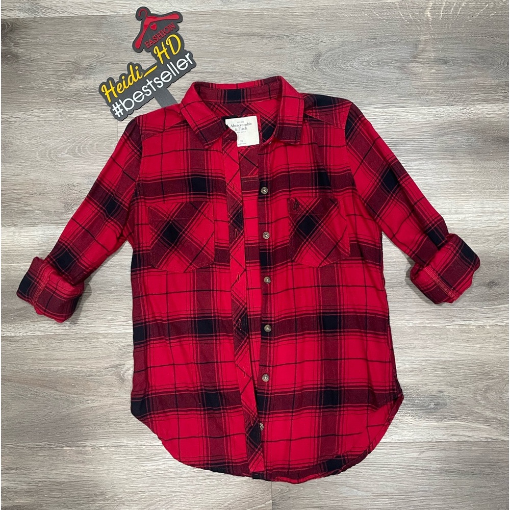 Abercrombie & Fitch Checkered Red Shirt